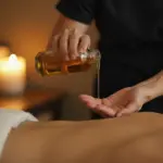 マッサージオイルを注ぐ手2025年9月29日の画像