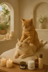 猫が猫にマッサージ・2025年9月14日