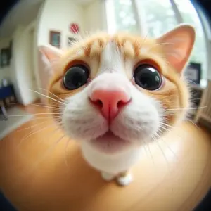 魚眼レンズで写した猫＿10月8日(水)