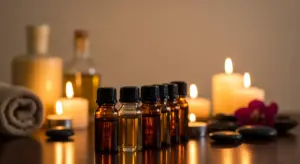 オイルとキャンドルのある部屋
