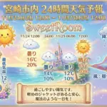 宮崎市の天気予報情報-SweetRoom-2025-11-24