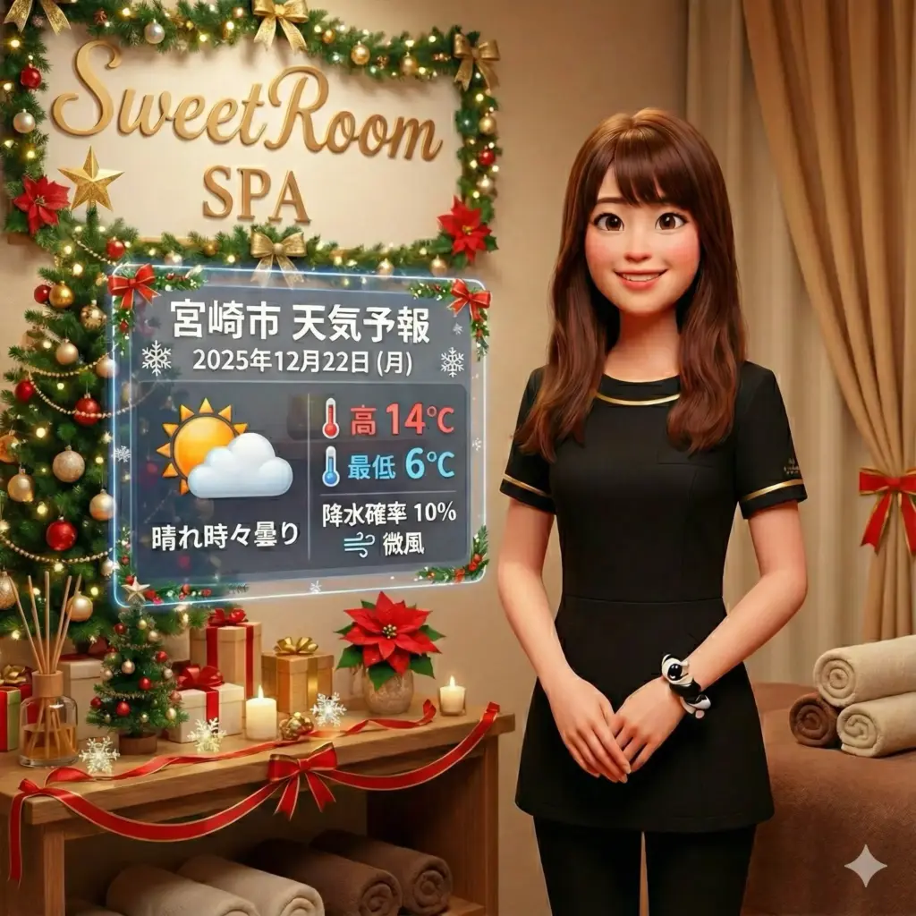 スパの天気予報と女性-SweetRoom -2025年12月22日