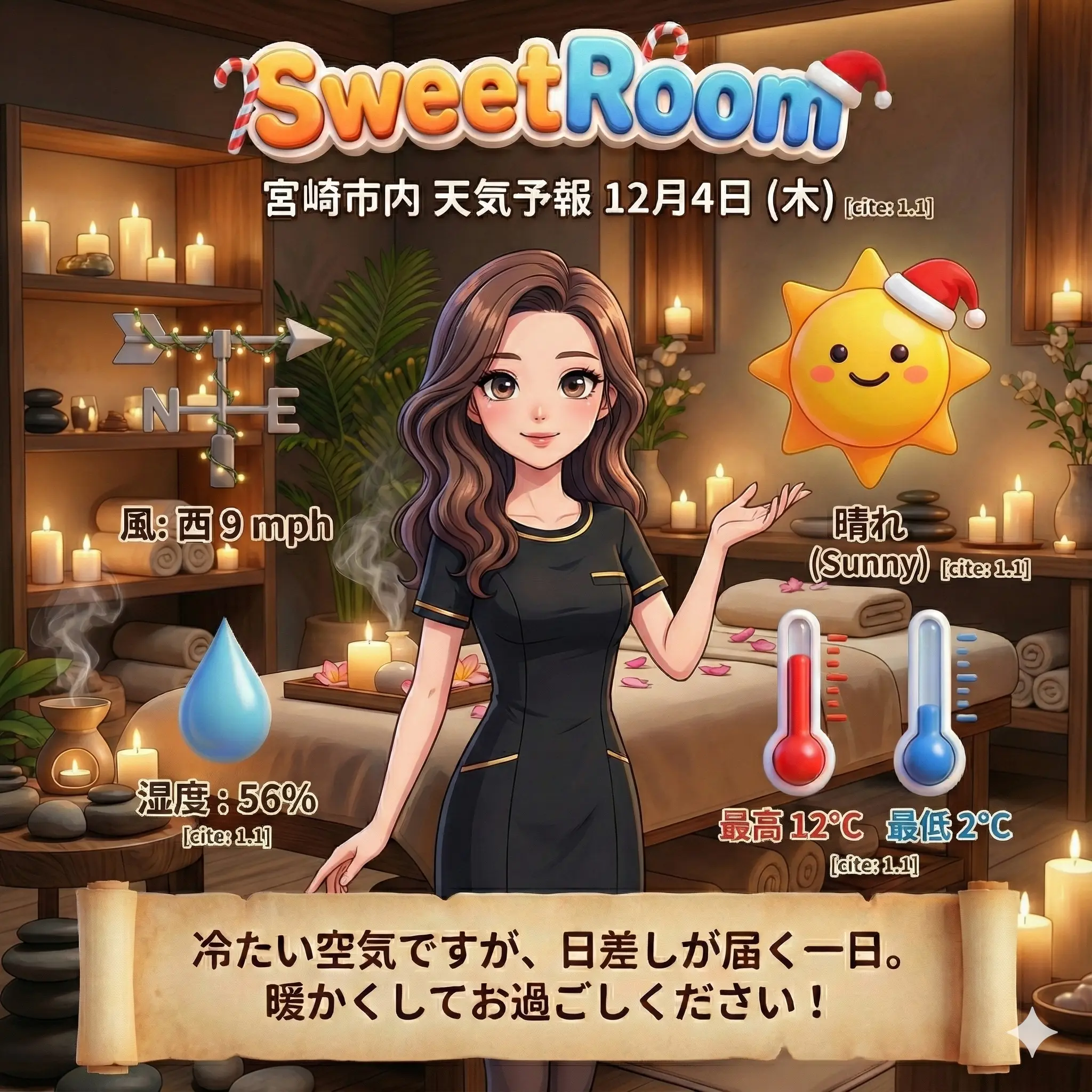 温かい日差しのある部屋ー2025年12月9日ーSweetRoom