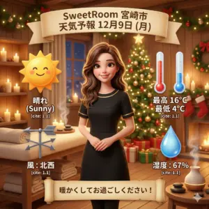 温かい日差しのある部屋ー2025年12月9日ーSweetRoom