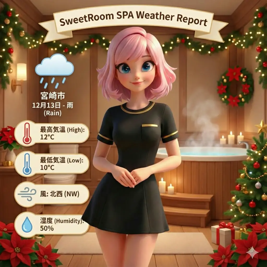 宮崎市の天気予報-SweetRoom-2025年12月13日