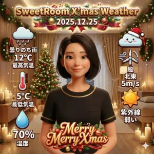 クリスマスの天気予報-SweetRoom -2025年12月25日