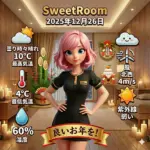 冬の天気と温度情報-SweetRoom -2025年12月26日