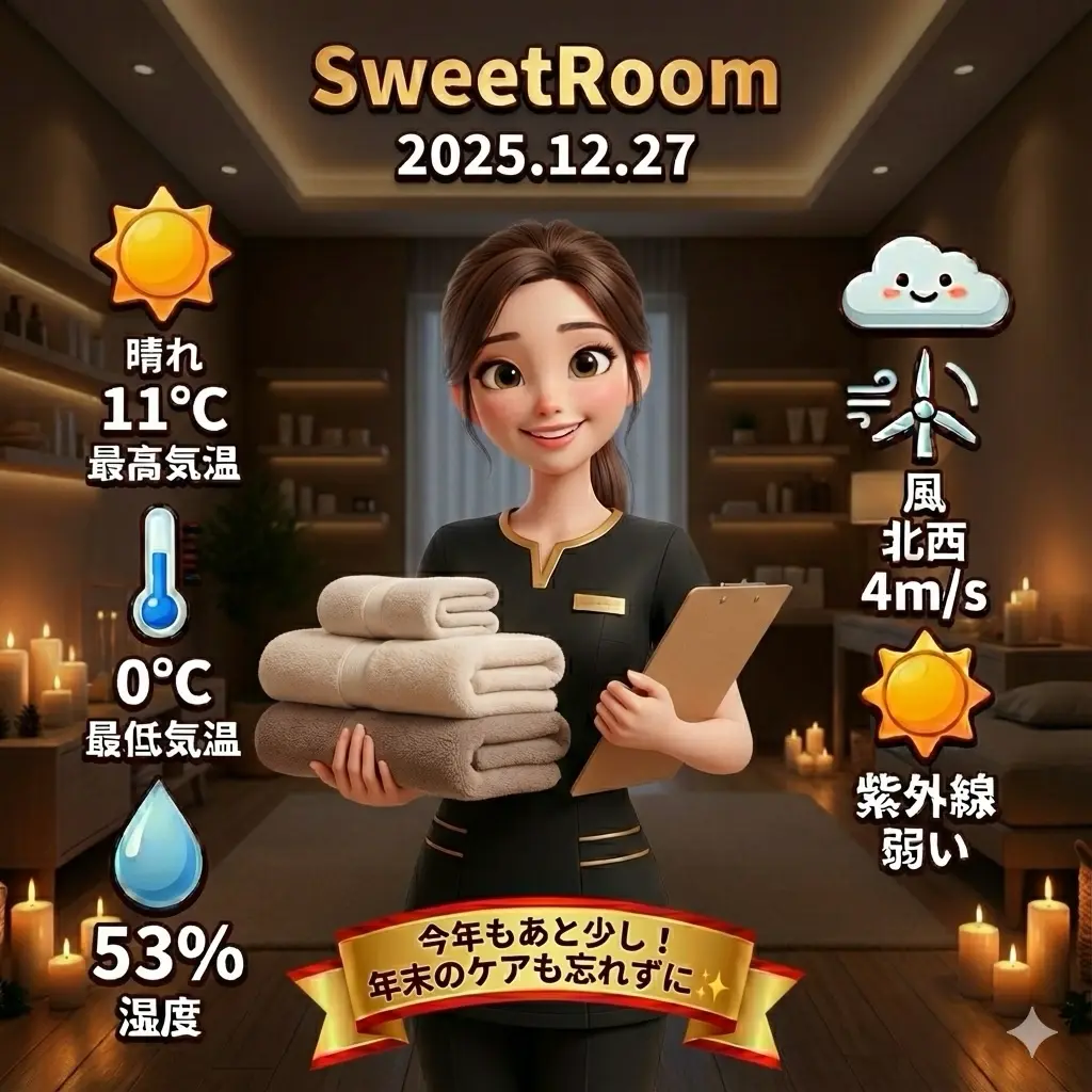 スパの温かい雰囲気-SweetRoom -2025年12月27日