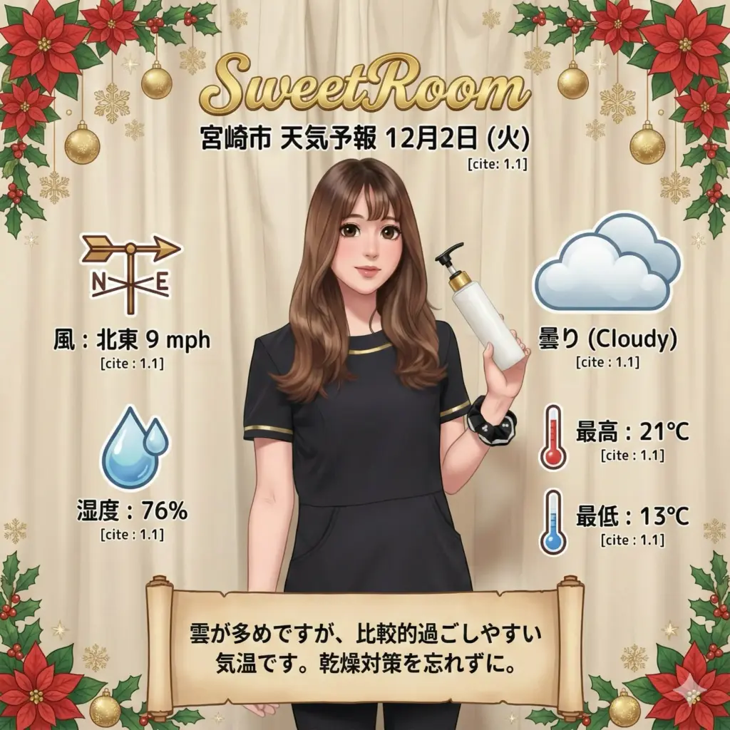天気予報と女性のイラスト- SweetRoom-2025-12-02