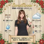 天気予報と女性のイラスト- SweetRoom-2025-12-02