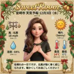 晴れた冬の日の天気予報-SweetRoom-2025年12月3日