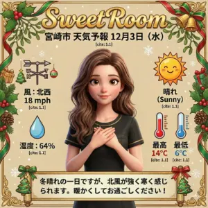 晴れた冬の日の天気予報-SweetRoom-2025年12月3日