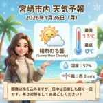 晴れ時々曇りの天気予報ー2026年1月26日SweetRoom