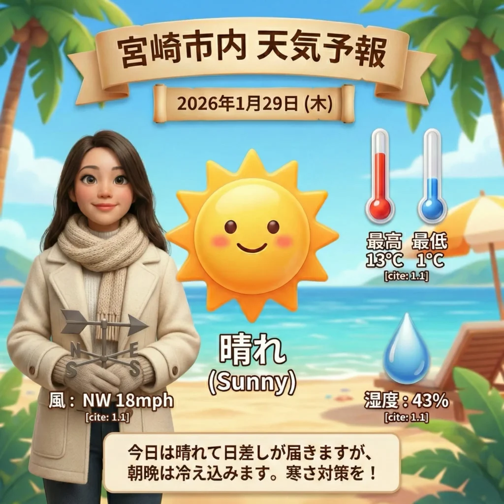 晴れた日の天気予報-2026年1月29日