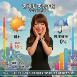 宮崎市の天気予報情報~2026年1月20日