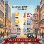 晴れた日の天気予報-SweetRoom-2026年1月6日