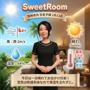 天気予報とキャラクターの画像-2026年2月13日