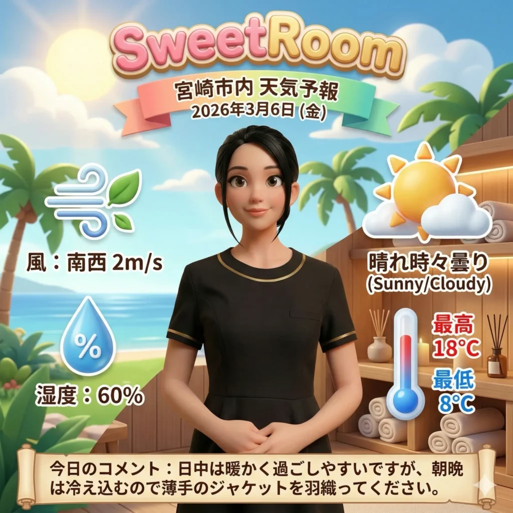 2026年3月6日 宮崎市の天気
